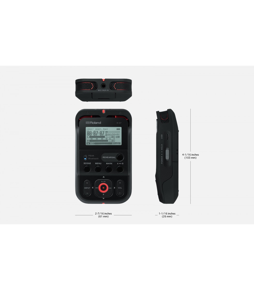 Roland R-07 High-Resolution Audio Recorder