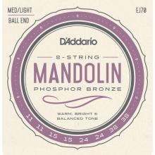 D'Addario EJ70 Mandolin Strings Ball End .011 - .038