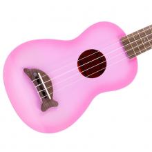 Makala Dolphin Soprano Ukulele - Pink Burst