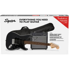 Squier Affinity Series Stratocaster HSS Beginners Pack in Charcoal Frost Metallic