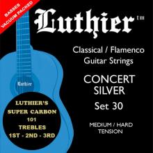 Luthier CS30 MHT Classical Guitar Strings with Super Carbon 101 trebles