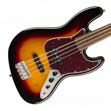 Squier Classic Vibe '60s Jazz Bass Fretless, Laurel Fingerboard, 3-Color Sunburst 